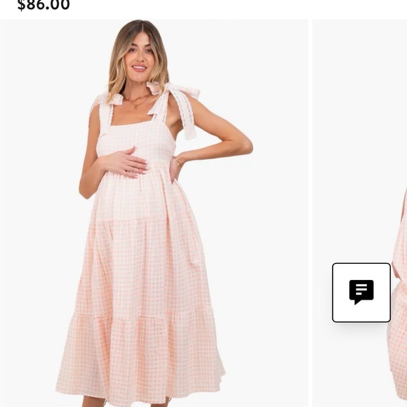 Pinkblush Dresses & Skirts - Pinkblush Light Pink Gingham Midi Dress